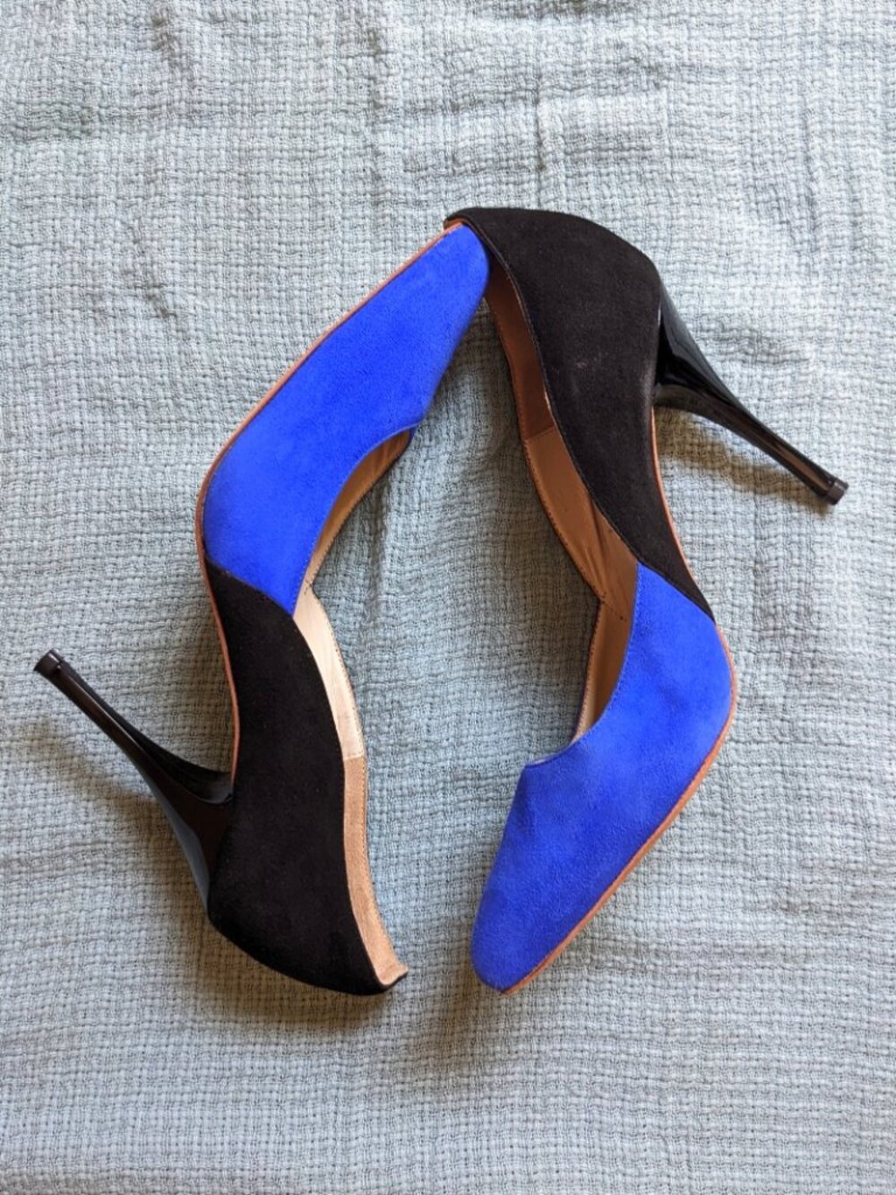 Comme il Faut Tango Dance Shoes BA Blue Black Suede Size 37 US 6.5 3.5" Heels - Picture 5 of 8